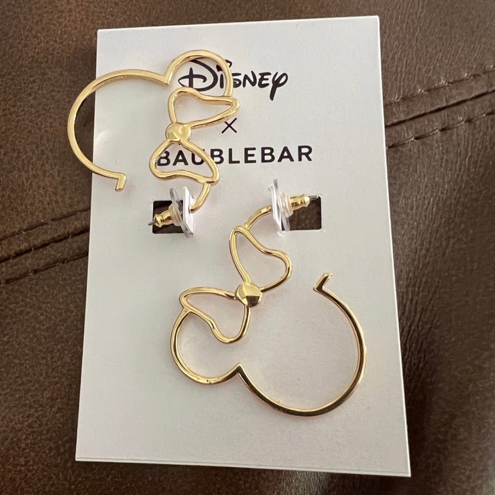 Disney Baublebar Minnie Mouse Hoop Earrings